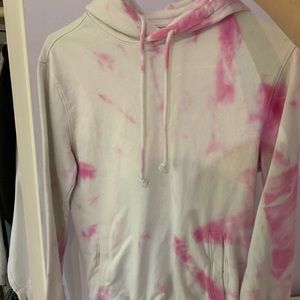 one of a kind pink tie dye hoodie!